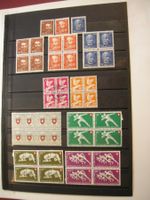 LOT 4er BLÖCKE POSTFRISCH 1950 BUNDESFEIER ** andere m/ Falz