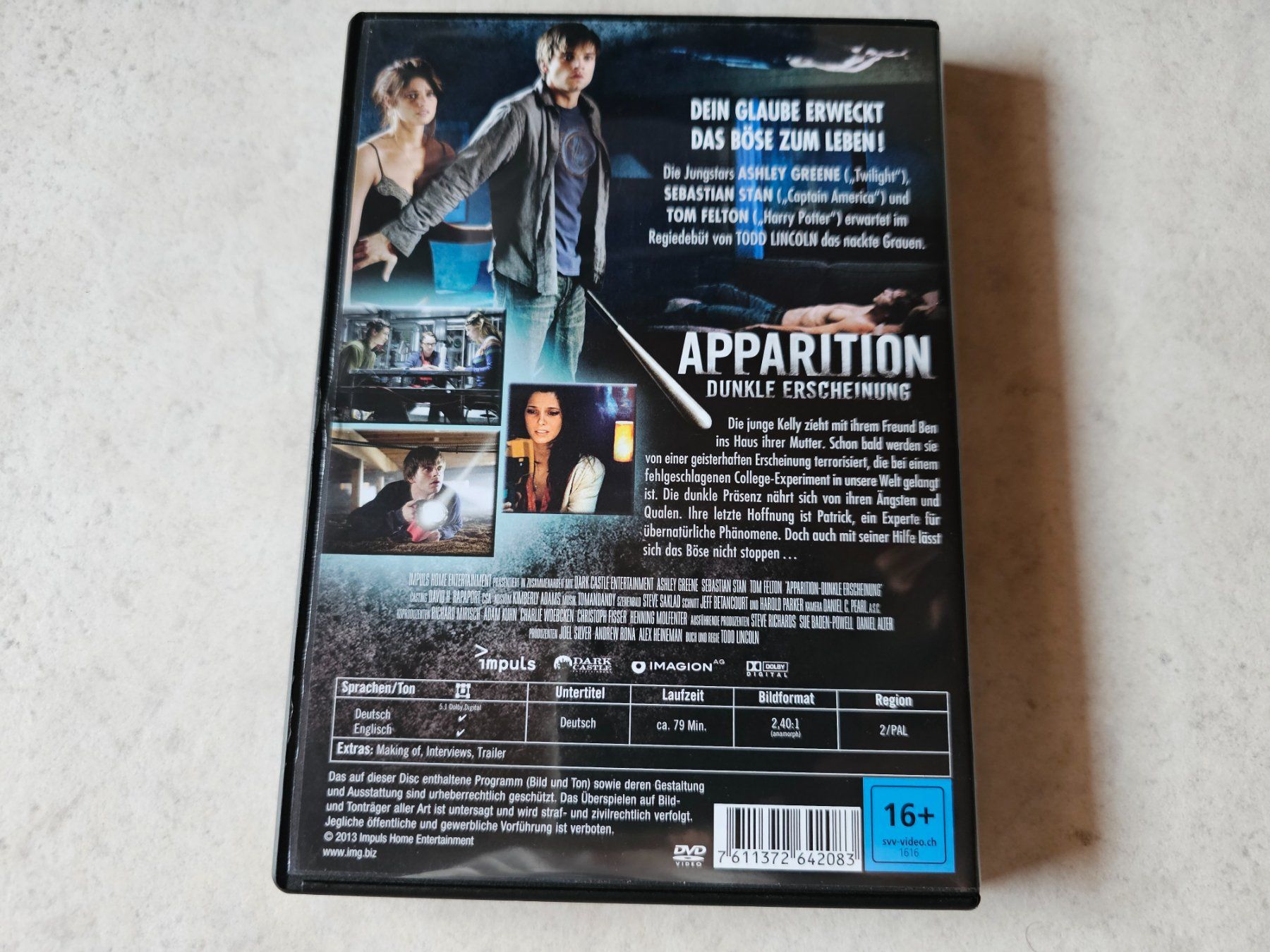 Tutti i DVDs: Apparition  -  Dunkle Erscheinung – Usato da Schneisingen venduto da backstore24 1