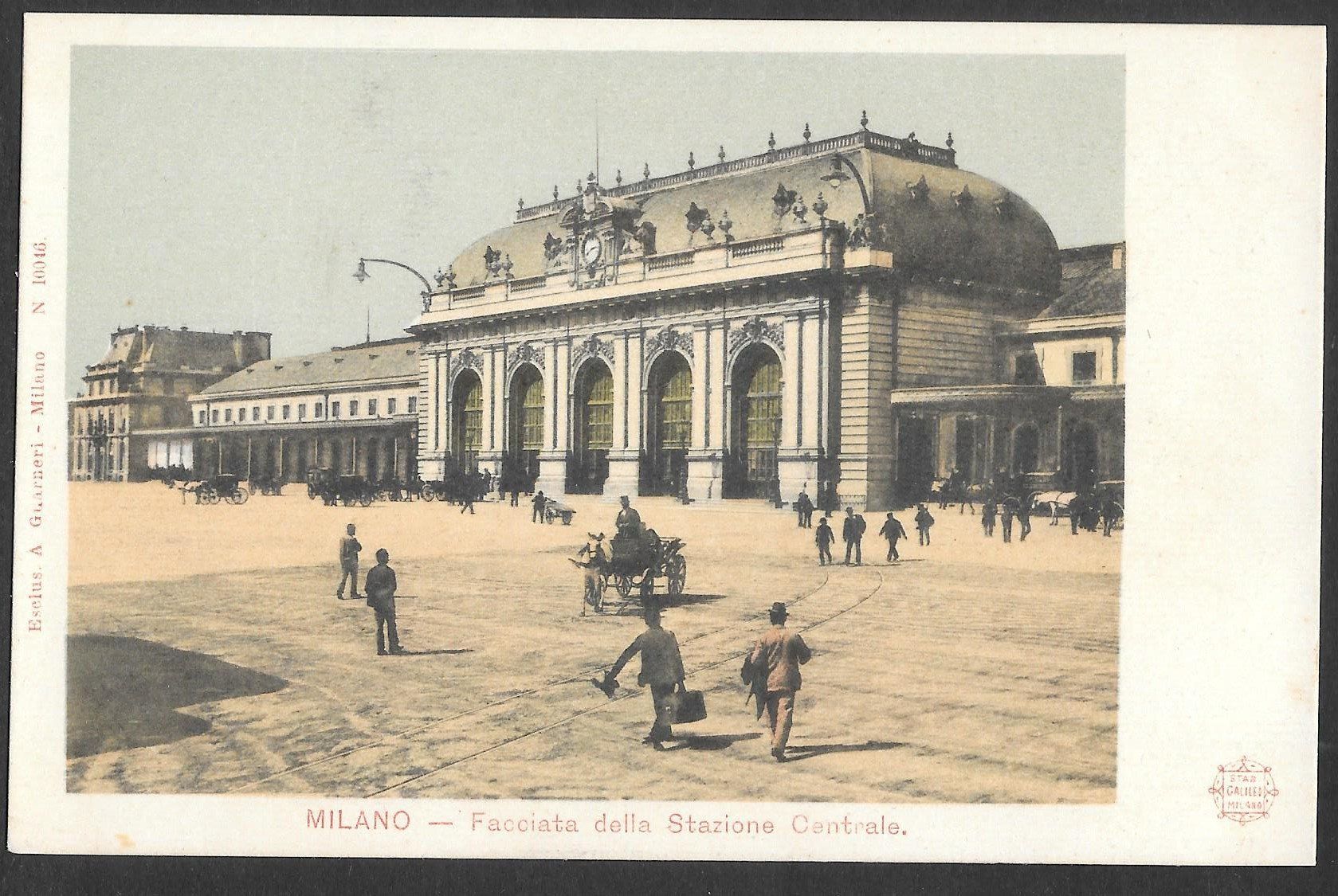 Cartoline postali: Milano Facciata della Stazione Centrale – Usato da Olten venduto da clotaldi