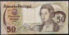 Portugal 50 Escudos 1980 Banknote - Selten! Top Zustand