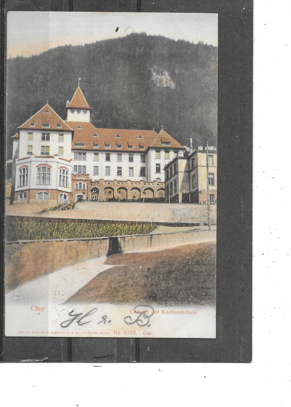Cartoline postali: GR Chur 1906 Convict der Kantonsschule – Usato da Schocherswil venduto da Wilare