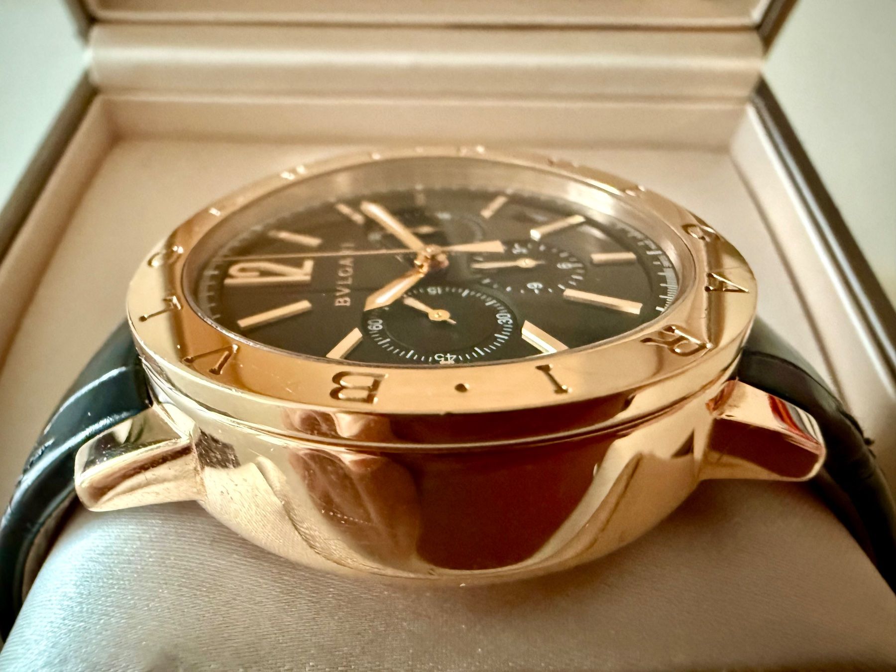 Bulgari Orologi: BULGARI Velocissimo Pink Gold Automatic Chronograph 36000vph – Nuovo (secondo la descrizione) da Le Mont-sur-Lausanne venduto da LycaGallery 4