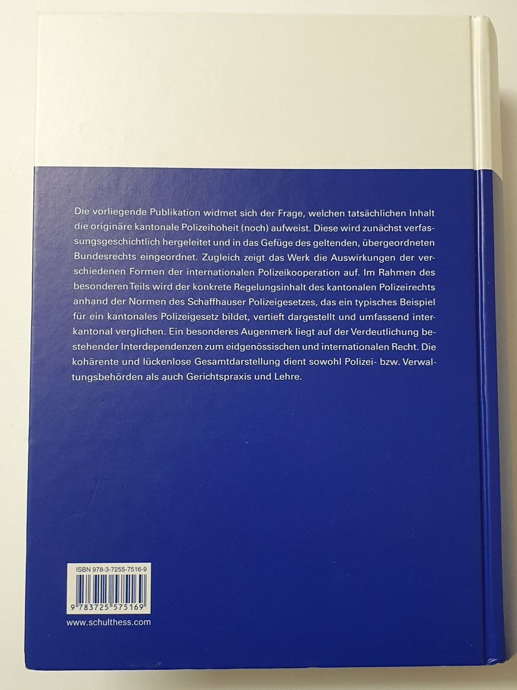 Libri: Kantonale Polizeihoheit 2016 – Usato da Oberdorf BL venduto da BaldenEagle 1