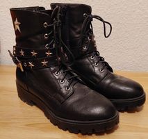 Robuste coole Winter Boots mit Sternen Punk, Gr. 38
