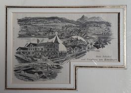 hotel Bahnhof Konolfingen - antike Xylografie