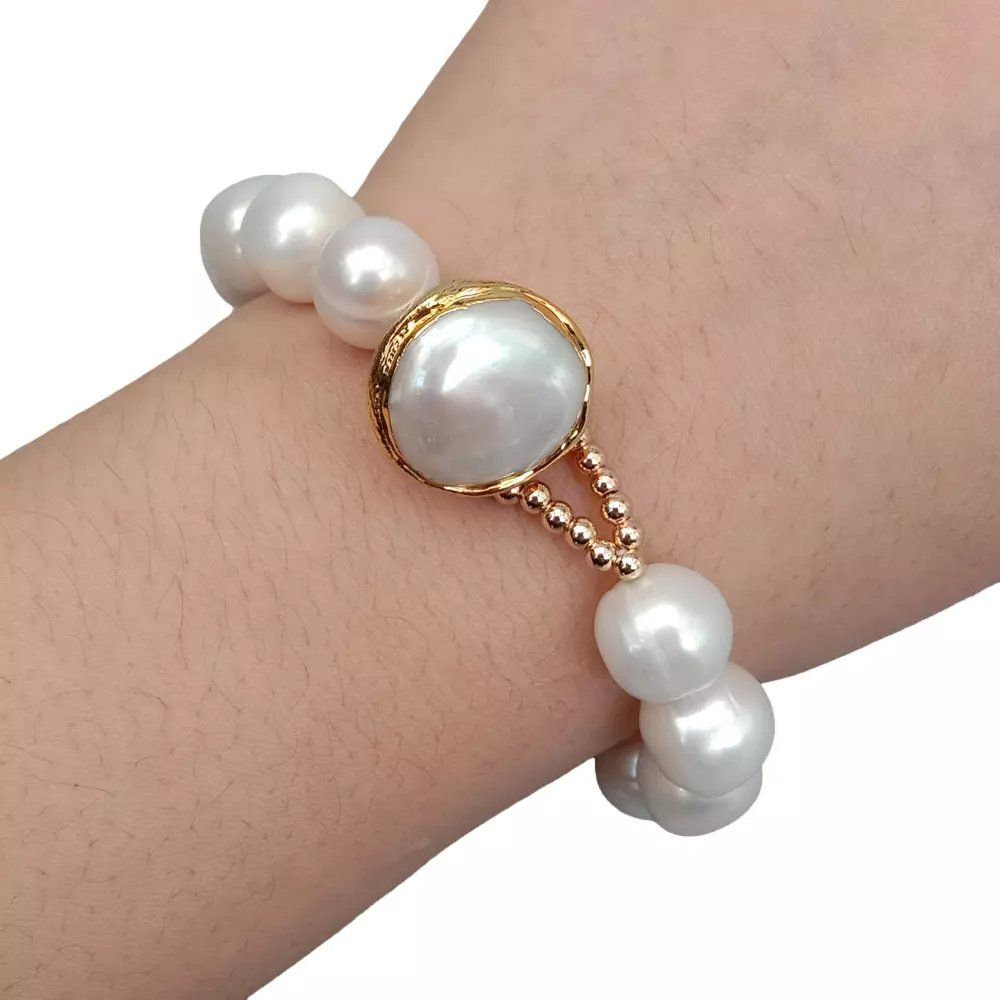 Bracciali & Braccialetti: Lua weiss Perlen Armband Perle 20.30 cm Bracelet Echt Vrai – Nuovo (secondo la descrizione) da Prilly venduto da ilyria73 1