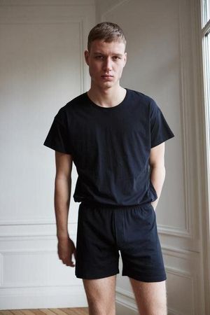 THE WHITE BRIEFS T-SHIRT, M, BLAU, ORGANIC PIMA COTTON