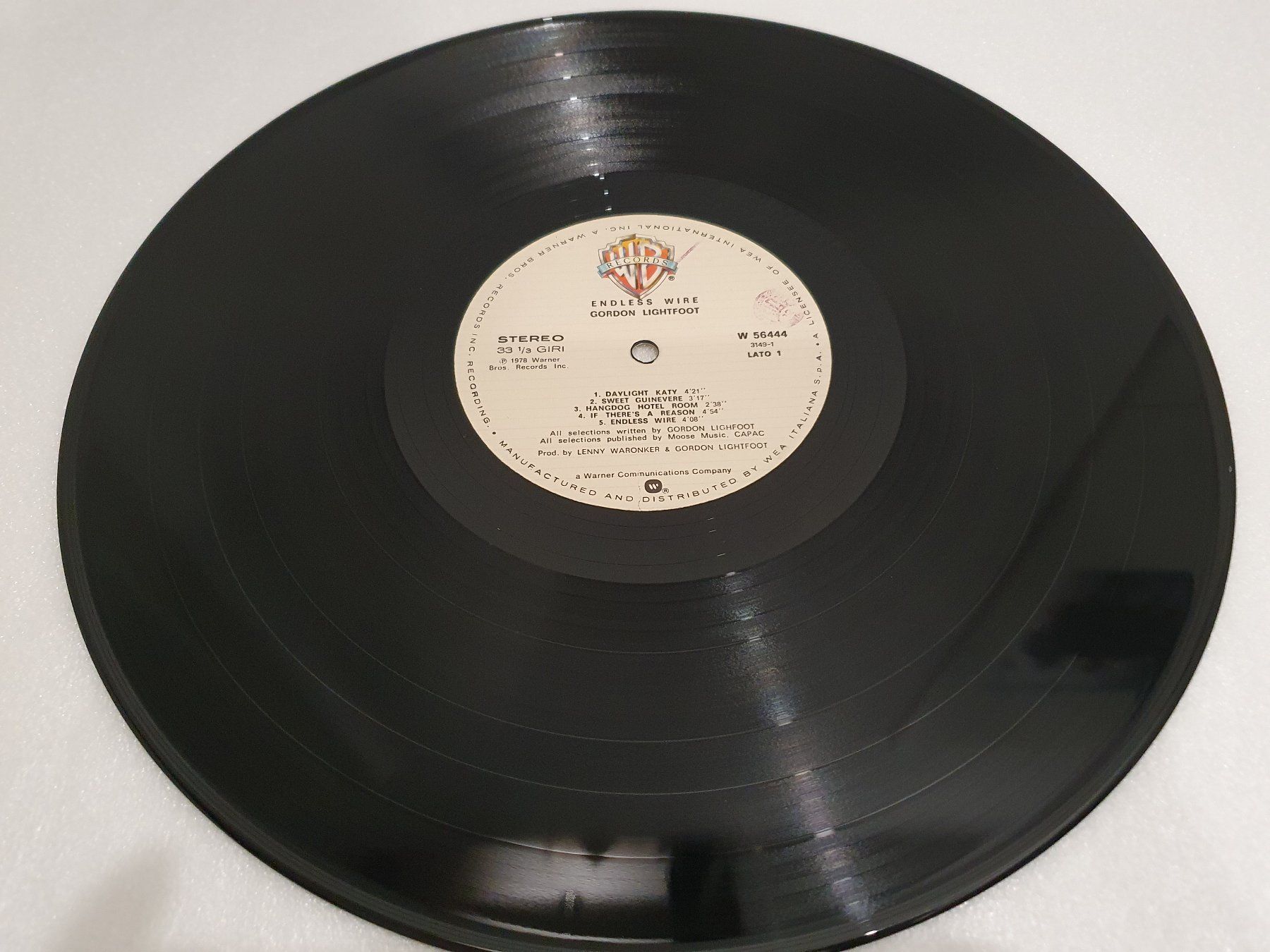 Dischi in vinile: Gordon Lightfoot – Endless Wire – Usato da Uster venduto da Vinyl-Leidenschaft 3