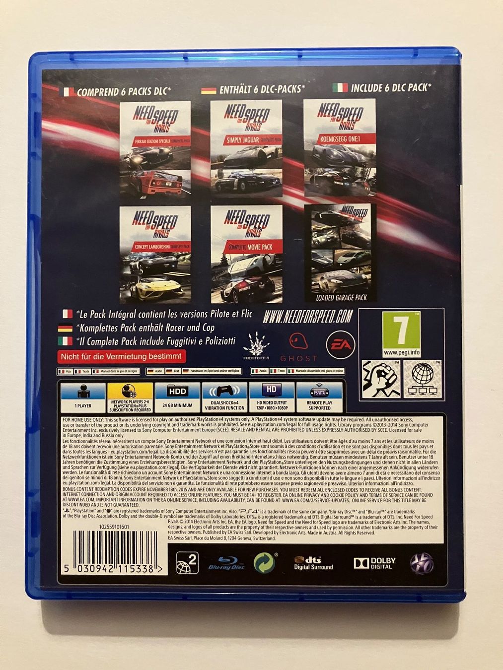Sony Giochi: Need for Speed Rivals – PS4 – Usato da Ecublens VD venduto da Lenordique 1
