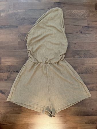 One-Shoulder Jumpsuit, Grösse 36, Goldbeige