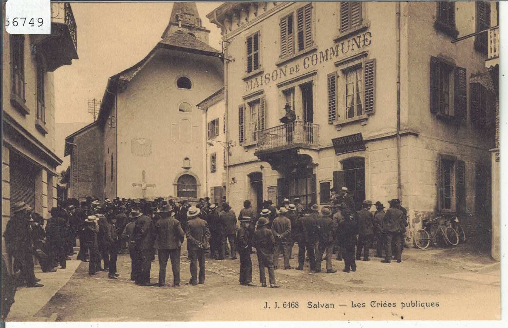 Cartoline postali: Salvan - Les Criees publiques - animee – Usato da Ettingen venduto da Kartenplanet