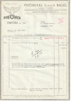 Brief Briefkopf Rechnung Phönix Gewürze Basel 1947