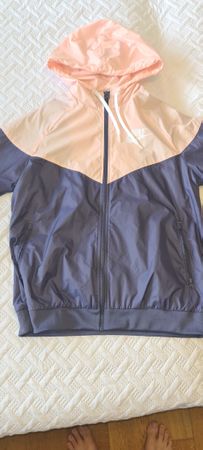 Nike Windbreaker Jacke blau rosa Grösse M guter Zustand