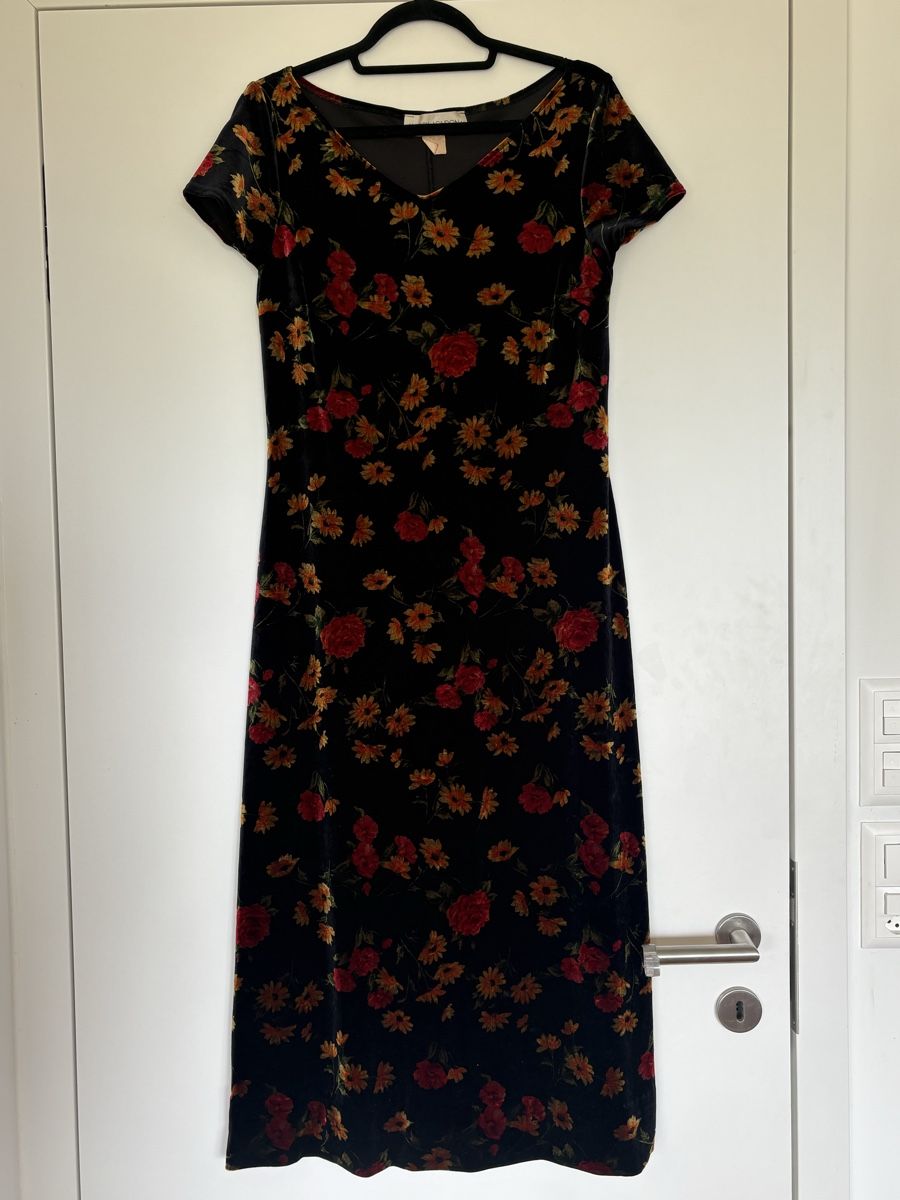 Robes: Vintage velvet flower dress Maggy London good state – Neuf (Voir description) à Prilly par mai_ktw8