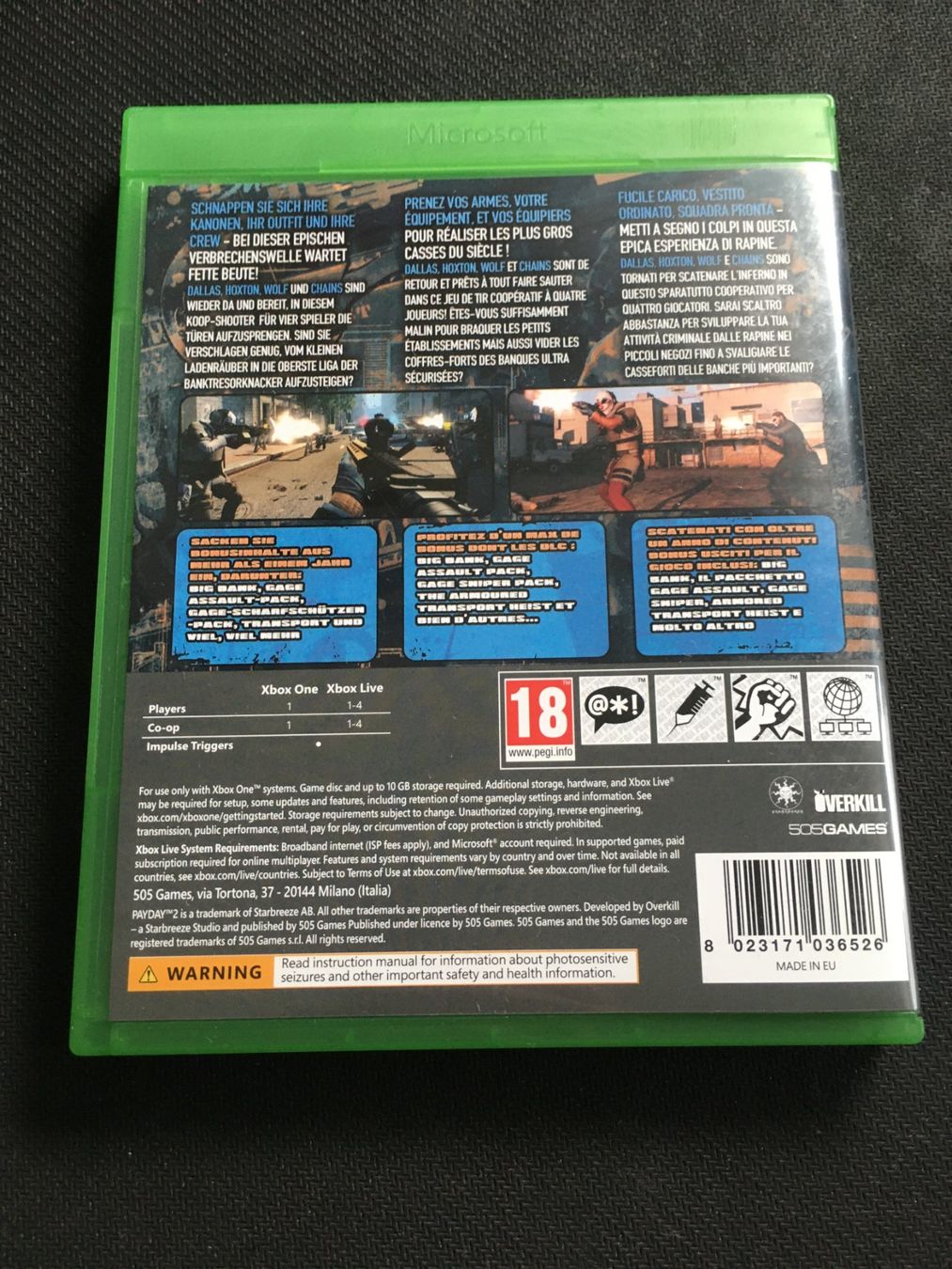 Microsoft Giochi: Payday 2 für Xbox One – Usato da St.Gallen venduto da sjosjo 1