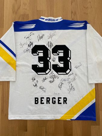 HC LA CHAUX-DE-FONDS # 33 BERGER TRIKOT SIGNIERT MAILLOT XL