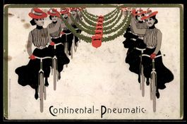 Reklame für Continental-Pneumatic, Dame