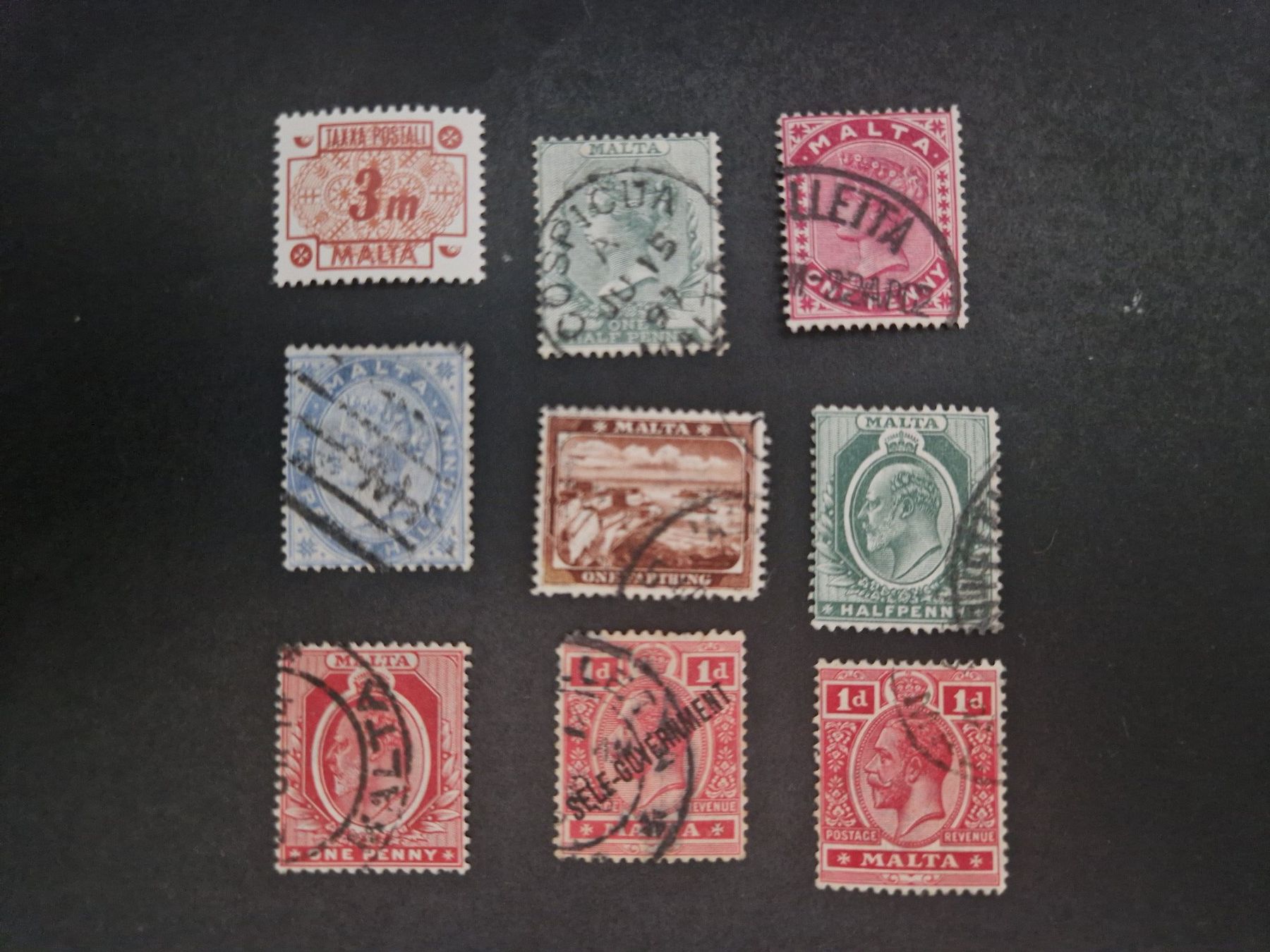 Tutti i francobolli: 9 antike Malta Briefmarken – Usato da Münchwilen TG venduto da Nonno39