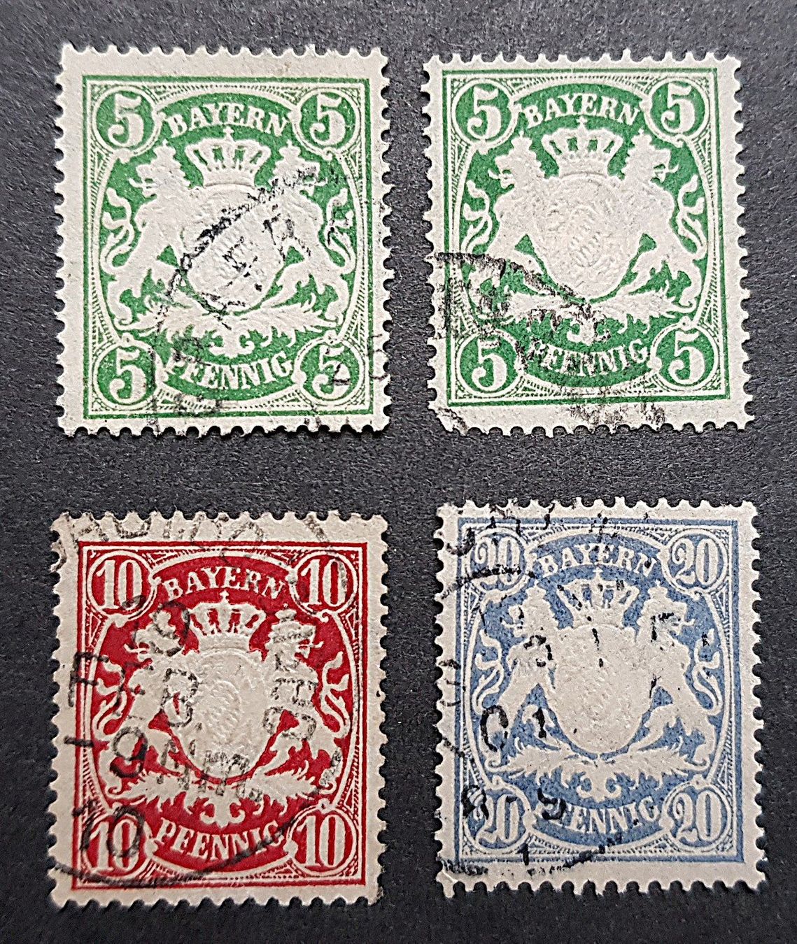 Alle Briefmarken: Altdeutschland Bayern 1910 – Gebraucht aus Winterthur von Saba1972