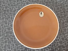 Vintage Rössler Geschirr Kuchenteller Braun 50er 60er 70er