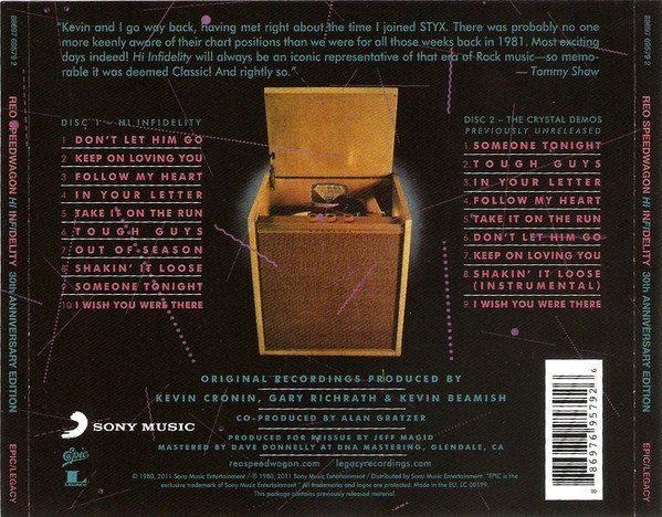 CD: REO Speedwagon: High Infedility 2CD 30th Anniversary Edition – Nuovo e nell'imballaggio originale da Steinhausen venduto da Vilivinili 1
