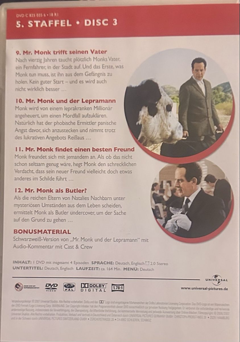 Alle DVDs: Monk 5. Staffel DVD Box Set Deutsch Englisch – Gebraucht aus Malters von Gustov 8