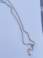 Goldkette, Y-Form, verstellbar, Kugel, Modeschmuck