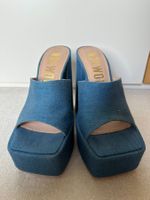 NOKWOL Denim Platform Heels