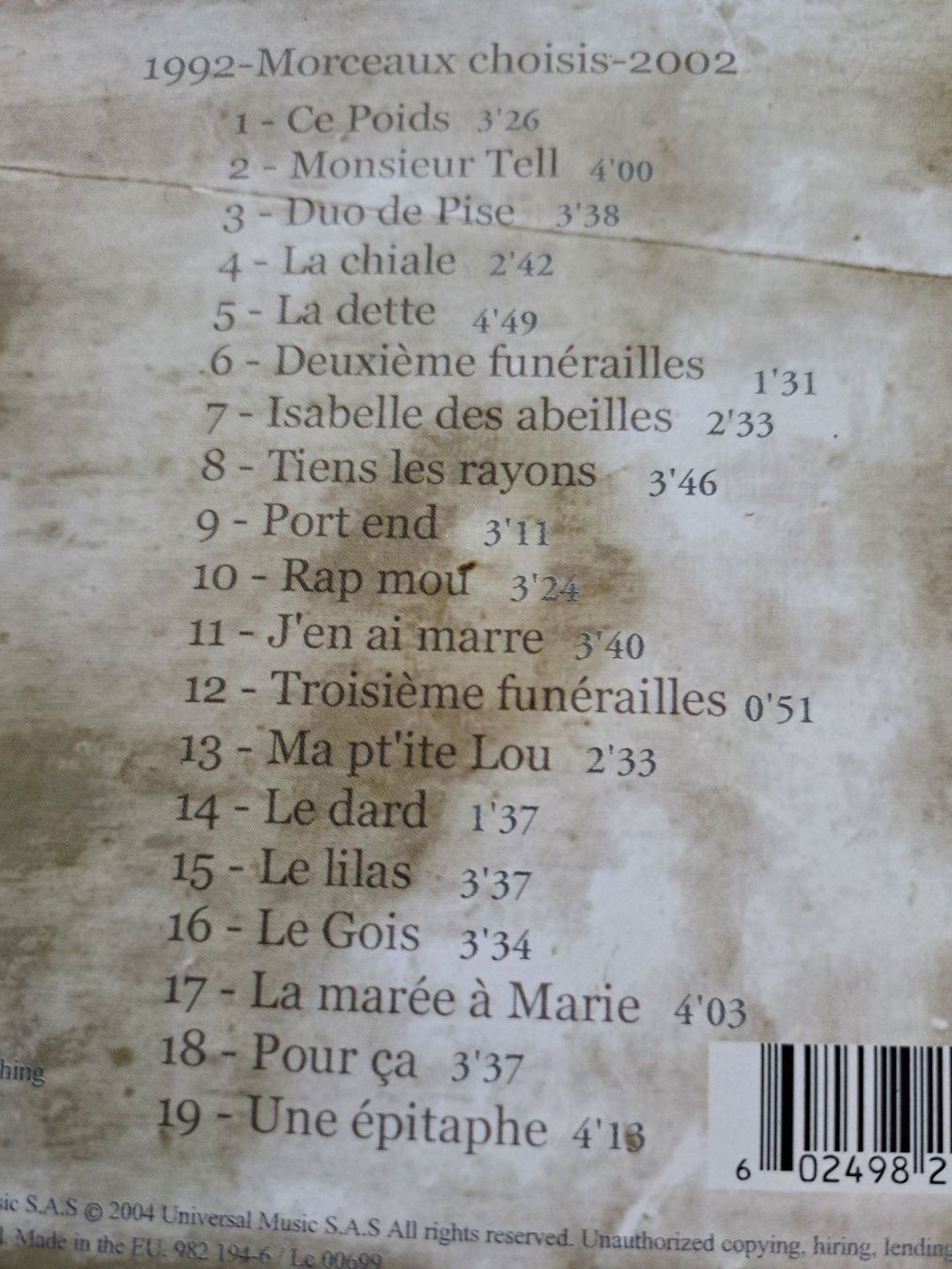 CDs: Cd Marcel Kanche - Dix saisons sous les paupières  – D'occasion à Pully par bro_n52j 3