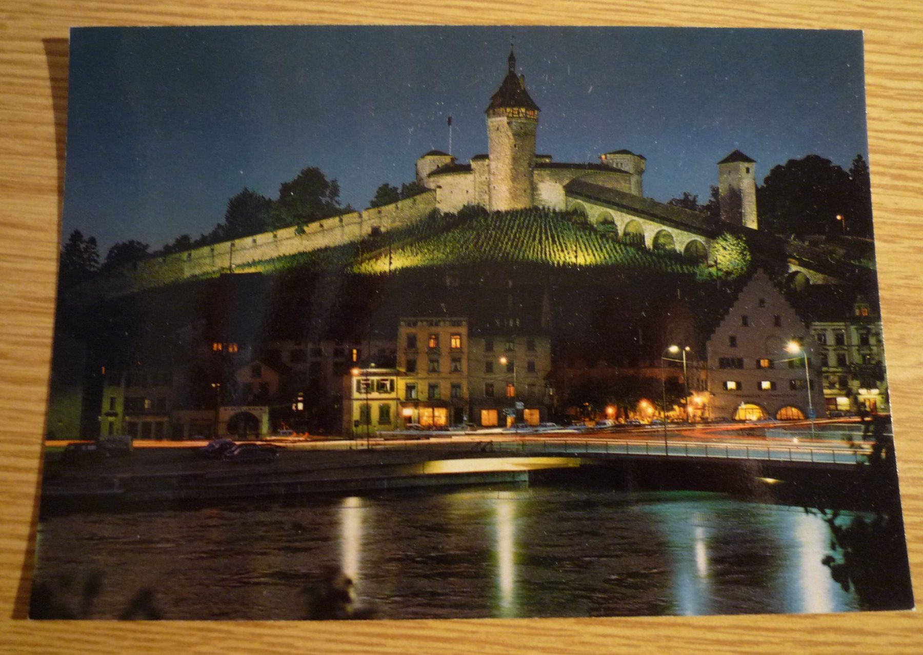 Ansichtskarten: AK Schaffhausen, Munot bei Nacht – Neu (gemäss Beschreibung) aus Rafz von Sonnenblume305