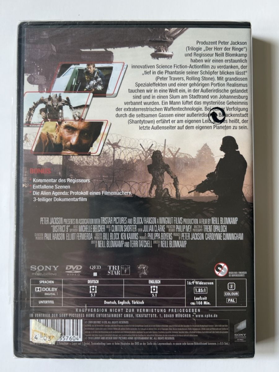 Tutti i DVDs: District 9  – Nuovo e nell'imballaggio originale da Luzern venduto da nochnichtaltpapier 1