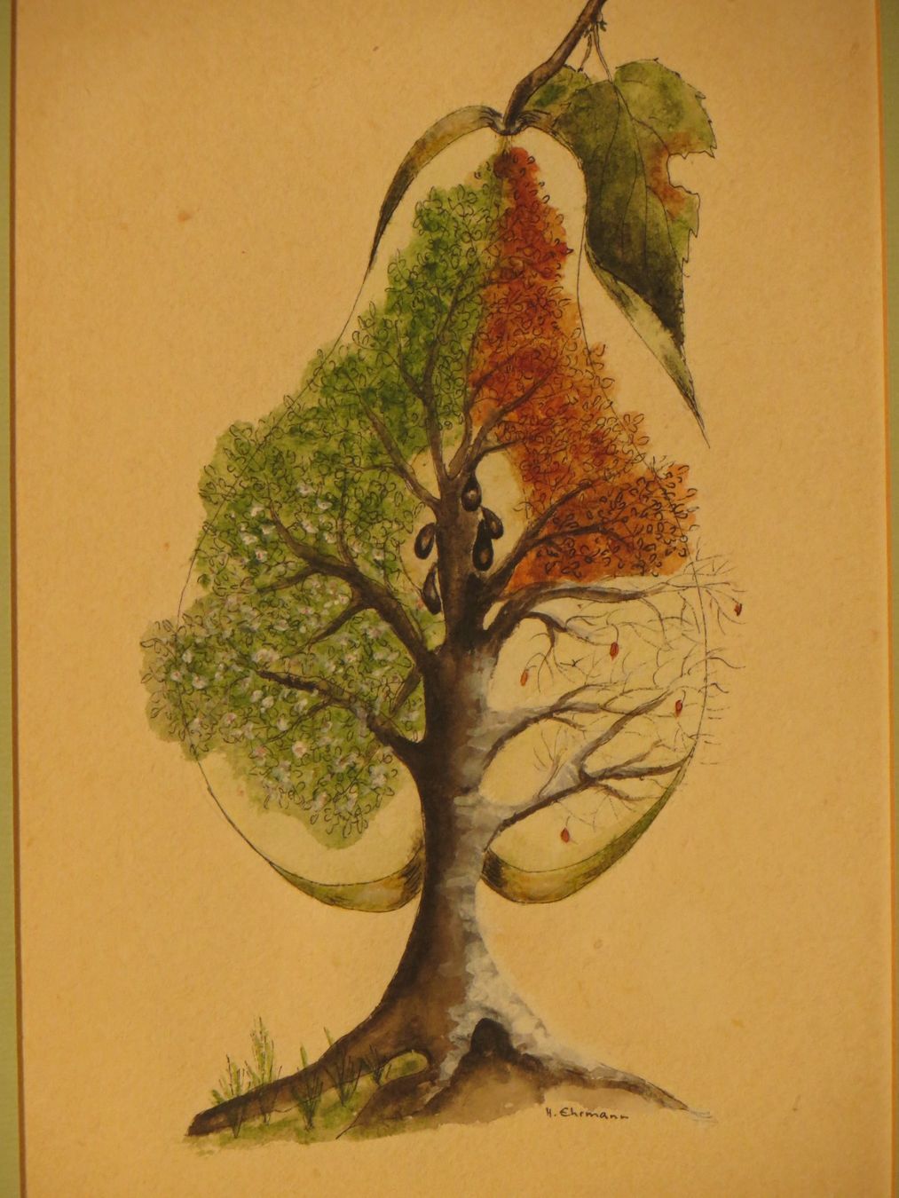 Dipinti: H. Ehrmann: 2 Aquarell-Bilder im Echtgoldrahmen – Usato da Allschwil venduto da FindeAuserlesenes 3