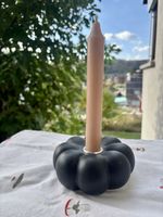 Kerzenhalter Kürbisform schwarz