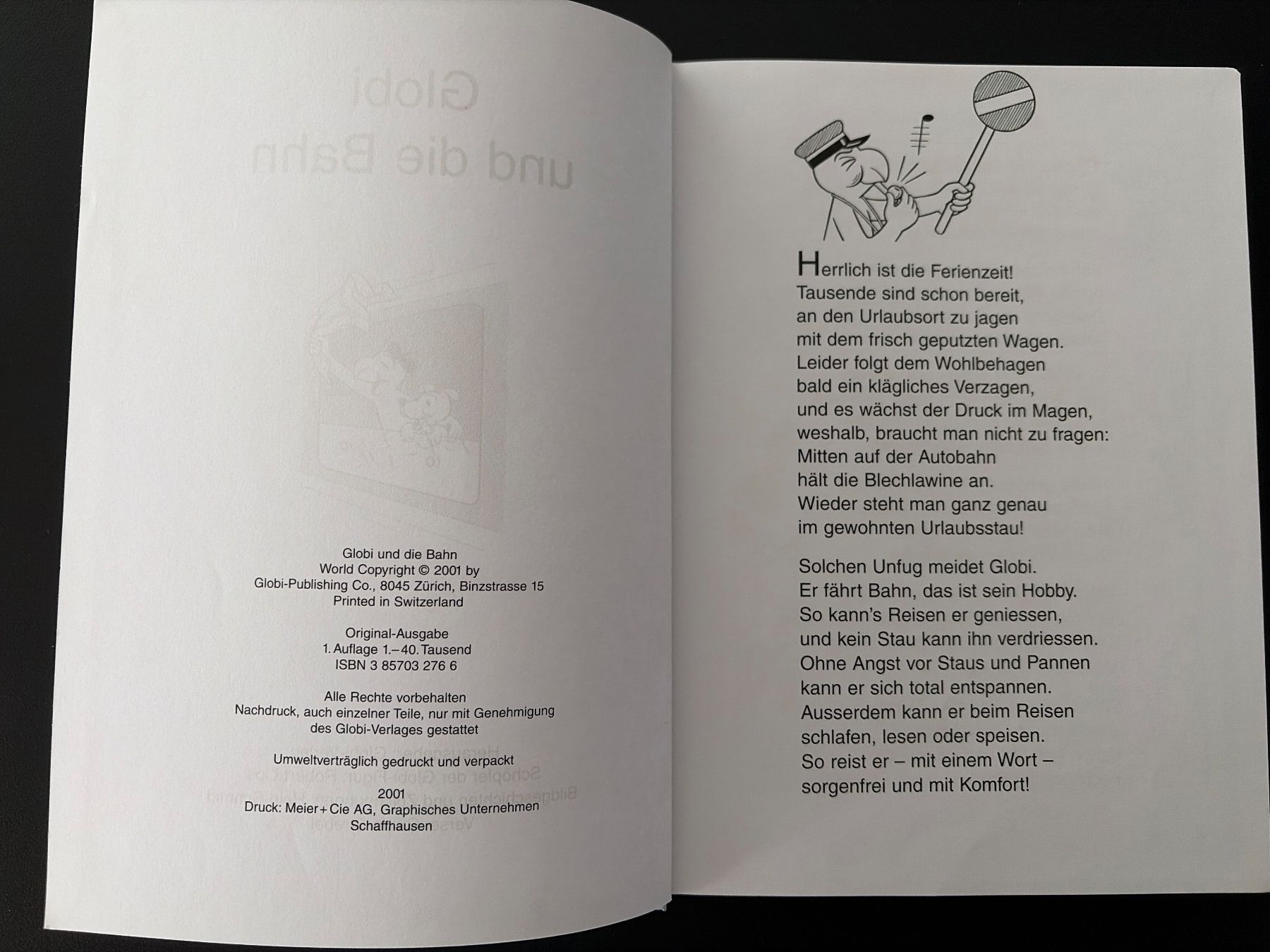 Bücher: Globi und die Bahn 1. Auflage 2001 ° Band 69 – Gebraucht aus Schupfart von JayKopp 1