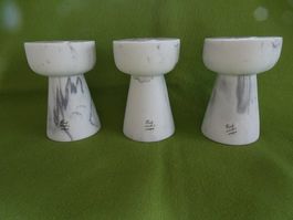 3 Stück Kerzenhalter Ø7cm, 11cm hoch, Marmorlook Candlestick