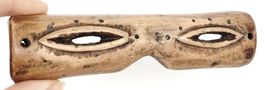 alte Eskimo Indianer Inuit Sonnenbrille Brille L 14,8 cm