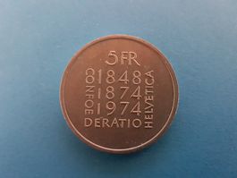 5 Franken Gedenkmünze, Verfassungrevision 1974