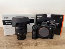Sony Alpha A7 III + Sigma 24-70mm F2.8 DG DN Art + Zubehör