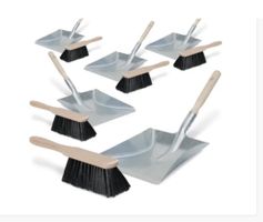 5 Handfeger-Set mit Rosshaarborsten, Kehrbreite 280 mm