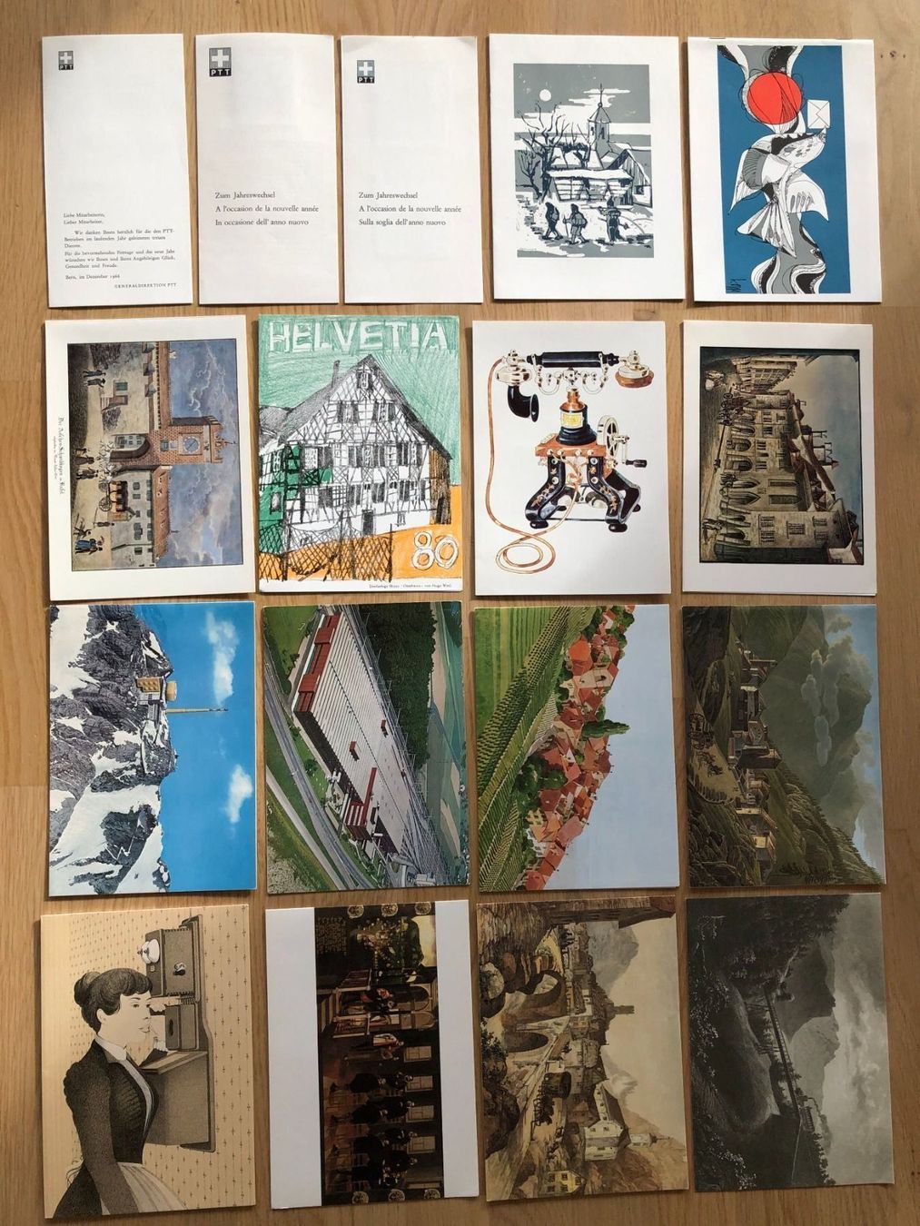 Alle Briefmarken: Neujahrswünsche der PTT von 1966 - 2001 – Gebraucht aus Biel/Bienne von TomBaBi 4