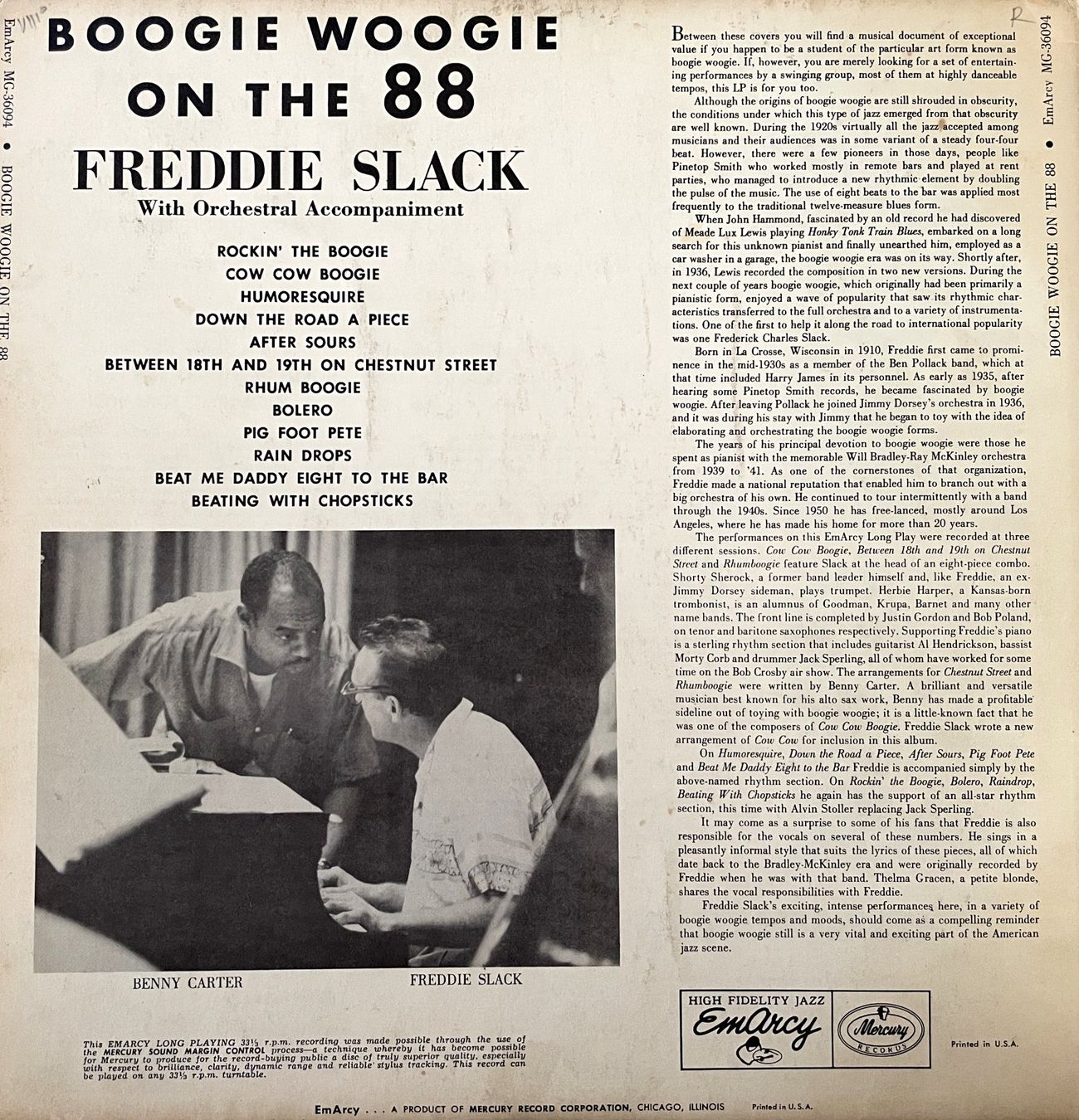 Dischi in vinile: Freddie Slack - Boogie Woogie On The 88 – Usato da Savagnier venduto da Ne2065 1