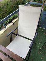 2x Gartenstuhl klappbar Metall Textil weiss gebraucht