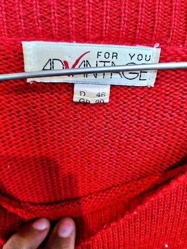Maglioni & Felpe: Vintage For You Roter Pullover mit farbenfrohem Design - – Usato da Zug venduto da vinokilo 4