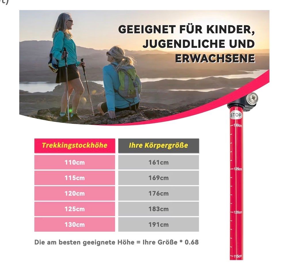 Bastoncini da trekking: Klappbare Wanderstöcke/Trekking/Nordic walking – Nuovo e nell'imballaggio originale da zürich venduto da sunnyredchilli 4