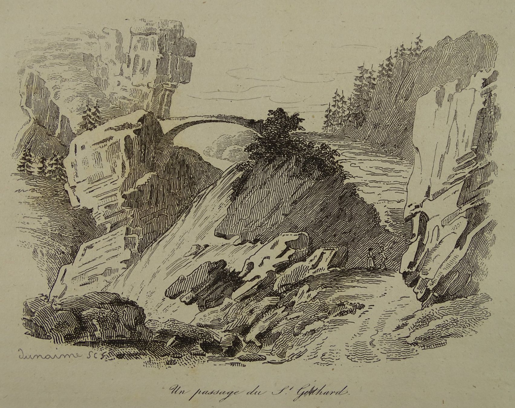 Incisioni: GOTTHARD, STAHLSTICH 1836 – Usato da Grüningen venduto da Kartensammler