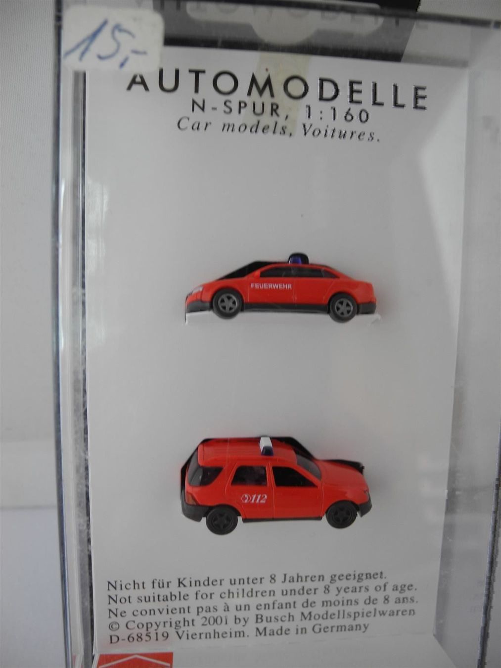 Busch Voitures modèles: Busch 8342 Feurwehr Set, Nr. u46 – Neuf avec emballage d'origine à Kottwil par Crazyrolf 1