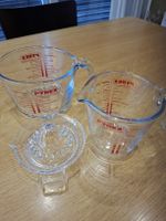 Messbecher Pyrex 1 Liter und 0.5 Liter mit Zitruspresse Glas