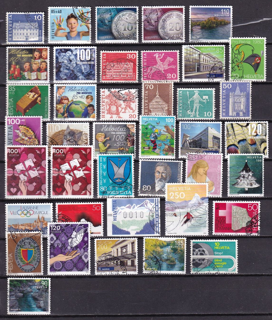Alle Briefmarken: 40 Briefmarken - Schweiz (31) – Gebraucht aus Lausen von cs8_tfz5