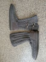 UGG Tularosa Strick Echtes Lammfell & Wildleder Grau 38 38.5