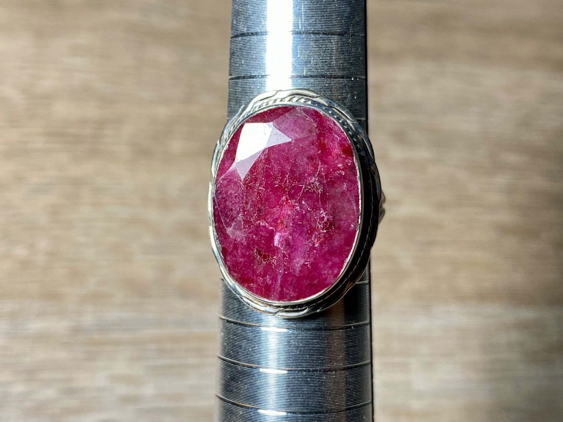 Ringe: orientalischer Silberring mit grossem natürlichem Rubin – Neu und originalverpackt aus Laax von Kiki_Kingdom3 7